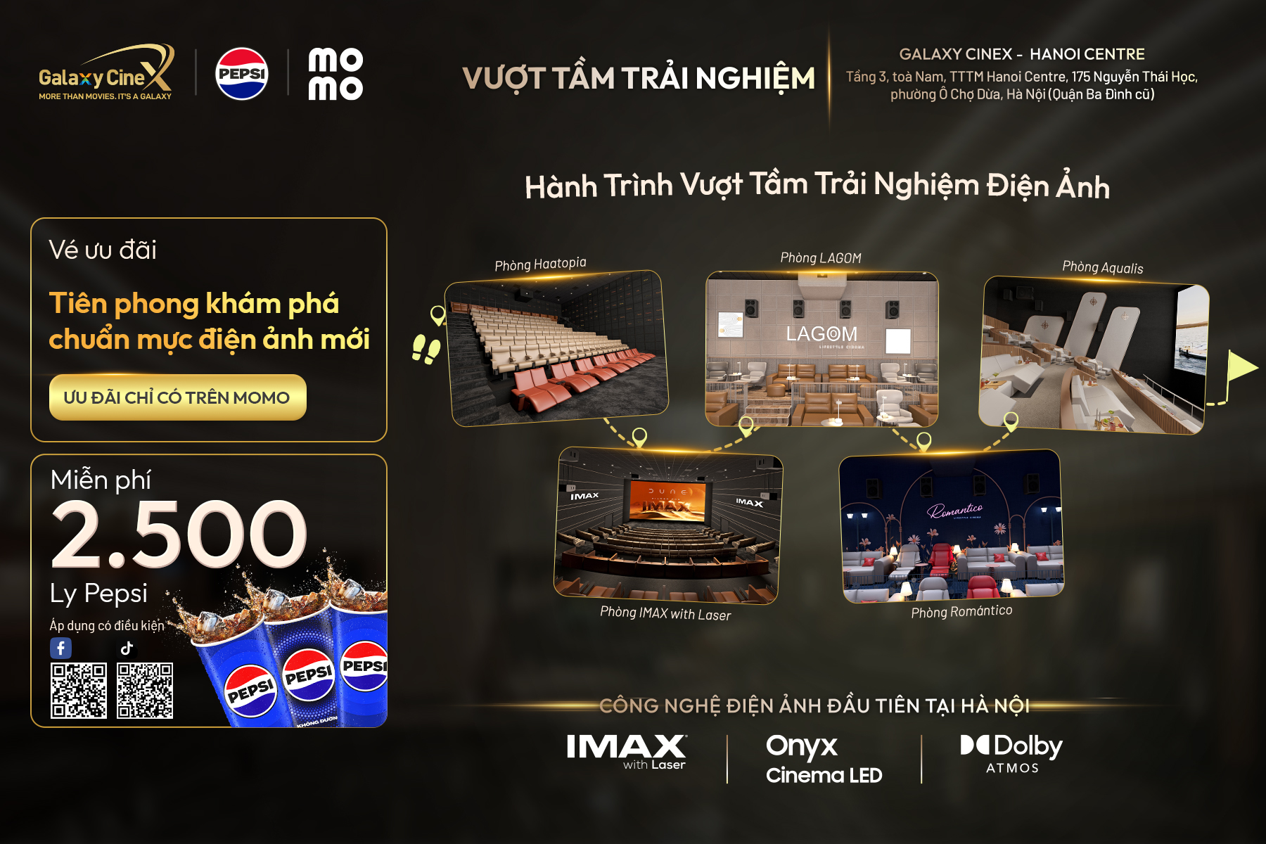Miễn Phí Pepsi Và Liên Hoàn Ưu Đãi Tại Galaxy CineX – Hanoi Centre