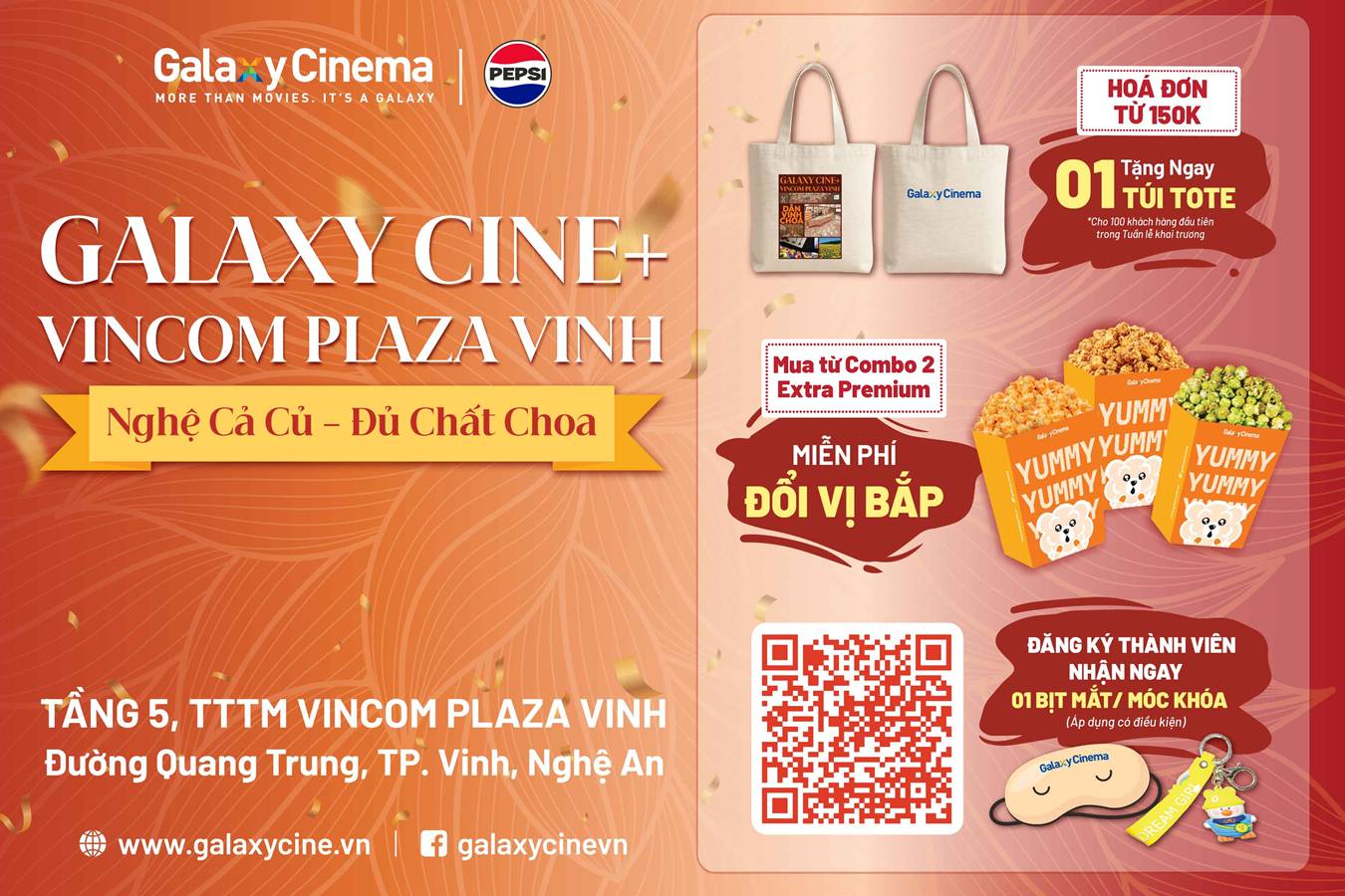 Tưng Bừng Ưu Đãi Mừng Khai Trương Galaxy Cine+ Vincom Plaza Vinh