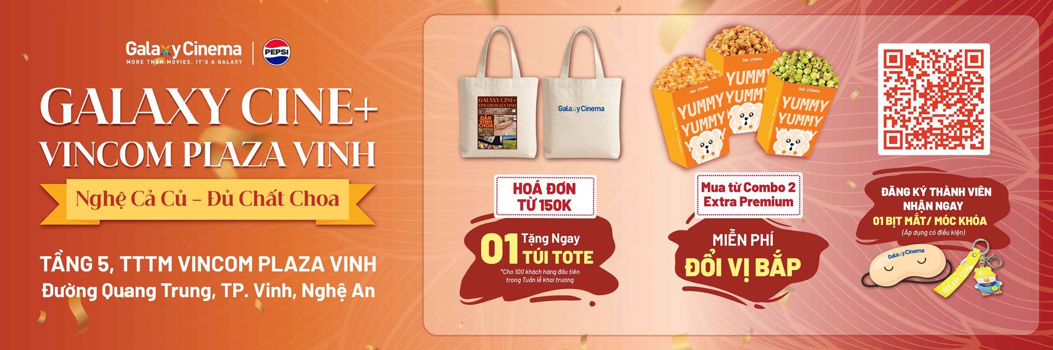 Tưng Bừng Ưu Đãi Mừng Khai Trương Galaxy Cine+ Vincom Plaza Vinh