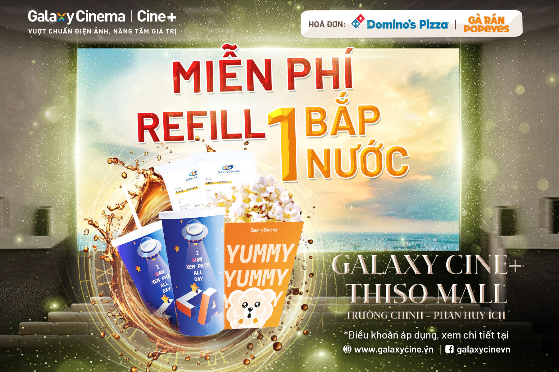 Ưu Đãi Độc Quyền Tại Galaxy Cine+ Thiso Mall Phan Huy Ích
